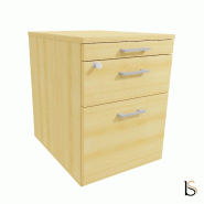 Caisson mobile 2 tiroirs  + 1 tirette plumier - QUADRIFOGLIO - Hêtre_3