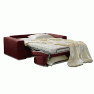 Canapé-lit Dreamer Express - Sommier à lattes 140cm - Matelas 16cm - Microfibre Bordeaux - Fabrication italienne_3