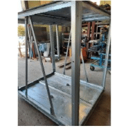 Structure métallique galvanisée durable pour colonne de collecte 4m3