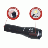 Lampe torche à LED - Steel LED 10W en aluminium avec zoom_3