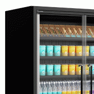 Vitrine réfrigérée pour supermarché à froid positif 1018mm Profondeur 740mm Galaxy+ GP10FGD Black TEFCOLD_3