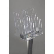 4049 - Porte-brochure sur pied Afix Diffusion - Hauteur 120 cm - Aluminium anodisé et acrylique transparent_3