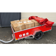 Remorque vélo ridelle pratique et modulaire pour charges lourdes