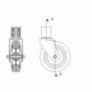 Chariot plateforme monobloc - 1 dossier fixe - Capacité 500 kg - Dimensions jusqu'à 1200x800 mm_3