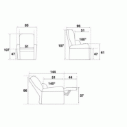 FAUTEUIL RELAX RELEVEUR ÉLECTRIQUE PERSAN  MICROFIBRE MASTIC_3