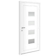 Vidaxl porte d'entrée blanc 100x210 cm aluminium et pvc 3157063_3