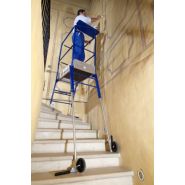 Helis - Plateforme de travail en acier époxy - Tubesca - Grande plate-forme 900 x 500 mm avec garde-corps rigide 360°_3