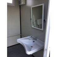 Monobloc sanitaire WC PMR raccordable - 205cm x 205cm x 247cm - Structure acier galvanisé et équipements complets_3