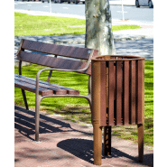 Poubelle publique Argo Eco PA663 - Design durable en polymère recyclé_3