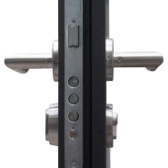 Vidaxl porte d'entrée anthracite 100x200 cm aluminium 3190562_3