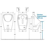 Urinoir Magic - Céramique Premium Sans Eau - Technologie à Membrane econstop® - Design Contemporain_3