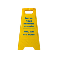 Chevalet de signalisation en plastique - Dimensions 60cm x 30,5cm - Yellow_3
