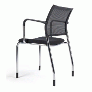 Fauteuil visiteur avec accoudoirs et empilable So Côme - Z03, Patins_3