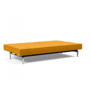 Innovation Living - Canapé-lit SPLITBACK Chrome convertible 115x210 cm - Tissu Elegance Burned Curry_3