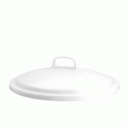 Couvercle avec poignée pour conteneur alimentaire rond HACCP 75L Gilac - Blanc_3
