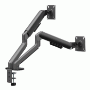 STANDARD Support moniteur avec bras double, Ressort mécanique, 17–32 pouces, max. 2x 10 kg, noir_3