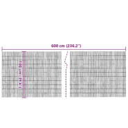 Vidaxl clôture de jardin 600x100 cm roseau 365751_3