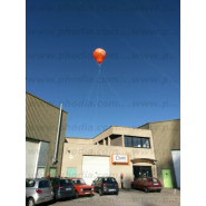 Ballon publicitaire montgolfière avec systèmes de sécurité anti vent