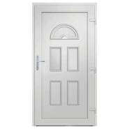 Vidaxl porte d'entrée blanc 88x190 cm pvc 3187915_3