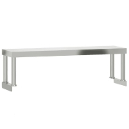 Vidaxl table de travail de cuisine avec étagère 110x55x120 cm inox 3208898_3