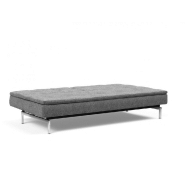 Canapé design Dublexo convertible - lit 115x210 cm - pieds chromés - tissu Twist Charcoal_3