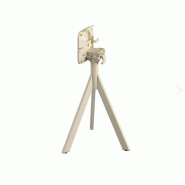 Infinity table de bistrot avec piètement sable + plateau HPL Moonstone 70x70 cm_3