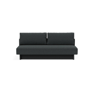 Canapé convertible design MERGA - Lit 140x200 cm avec boîte de rangement - Tissu bouclé Black Raven_3