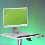 Chariot informatique médical PC / All in one Mini Cart Plus H Class LD - Ergonoflex - 25,40 kg - ajustable en hauteur_3