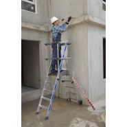 Sherpamatic fixe - plateforme de travail sécurisée en aluminium - Tubesca - hauteur d'accès/de travail maxi 3,89m_3