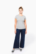 T-shirt col rond manches courtes femme - Kariban Réf: K3013 - 97% coton / 3% élasthanne - Coupe moderne_3