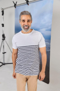 T-shirt breton à manches courtes - Réf: FR135 - 100% coton jersey - Style décontracté mixte_3