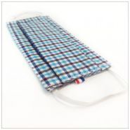 Mask1pbleucarreau - masque en tissu - VDM - masque barrière à 1 pli - 100% coton - lavable et réutilisable_3