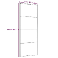 Vidaxl porte coulissante verre esg dépoli et aluminium 76x205 cm noir 151667_3