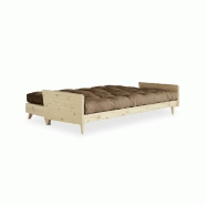 Canapé 3 places convertible Indie - Style scandinave - Futon Mocca - Couchage 130x190 cm - Marque Karup_3