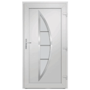 Vidaxl porte d'entrée blanc 98x200 cm pvc 3187869_3