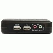 Kit commutateur KVM USB VGA à  2 ports avec audio et cbles - Switch KVM - Noir_3