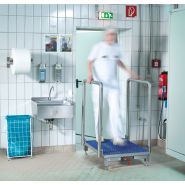 Nettoyeur de semelles à passage continu en acier inoxydable