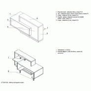 Bureau d'accueil original modèle Foro - MDD - Blanc, Blanc, A droite_3