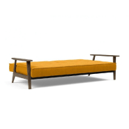 Canapé-lit design Innovation Living Splitback Frej - Convertible 115x210 cm - Chêne fumé - Tissu Elegance Burned Curry_3