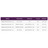 Porte-clés et badge RFID - Unitecnic - MIFARE 13,56 MHz - Format robuste ABS - Référence 351.3.166_3