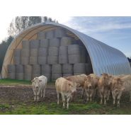 Tunnel de stockage Abristhor agricole adaptable sur tous types de sols et sur blocs béton Tunnel de stockage Abristhor agricole adaptable sur tous types de sols et sur blocs béton