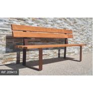 Banc public polyvalent RIGA - bois exotique, plastique recyclé, résineux (version économique)_3
