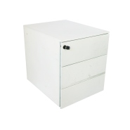 Caisson tiroir gris clair d'occasion - robuste et refermable - 55x42x53 - Meuble armoire bas_3