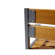 Fauteuil bois et acier Silaos® 5 lames - Design moderne 2021 - Réf : 209500.Gpro.Chec_3