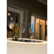 Pot de fleurs conique DELIGHT 3 en 1 - Mange debout inox lumineux - Fabrication française_3