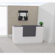 Bureau de réception accueil Delta Plus - Mobel Linea - 164, Blanc, Non, Anthracite_0