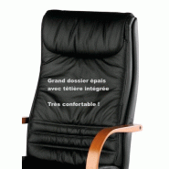 Fauteuil Directionnel avec accoudoirs  JOHN - Sitek - cuir noir_3