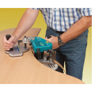 Plaqueuse de chants portative Virutex PEB250 - bac à colle, panneaux droits et courbes_3