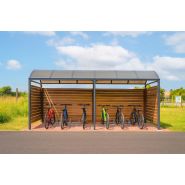 Abri vélos finition bois - modèle Vision 5 mètres - dimensions personnalisables_3