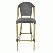 Chaise haute exterieure restaurant Biarritz - BRONZE_3